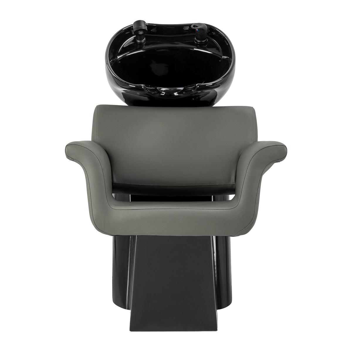 Grey Gabbiano Lucca hairdressing wash unit with sink and chair, designed for professional salon use.
