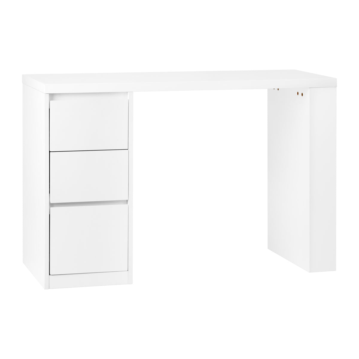 G031 white cosmetic desk with three drawers for beauty salon