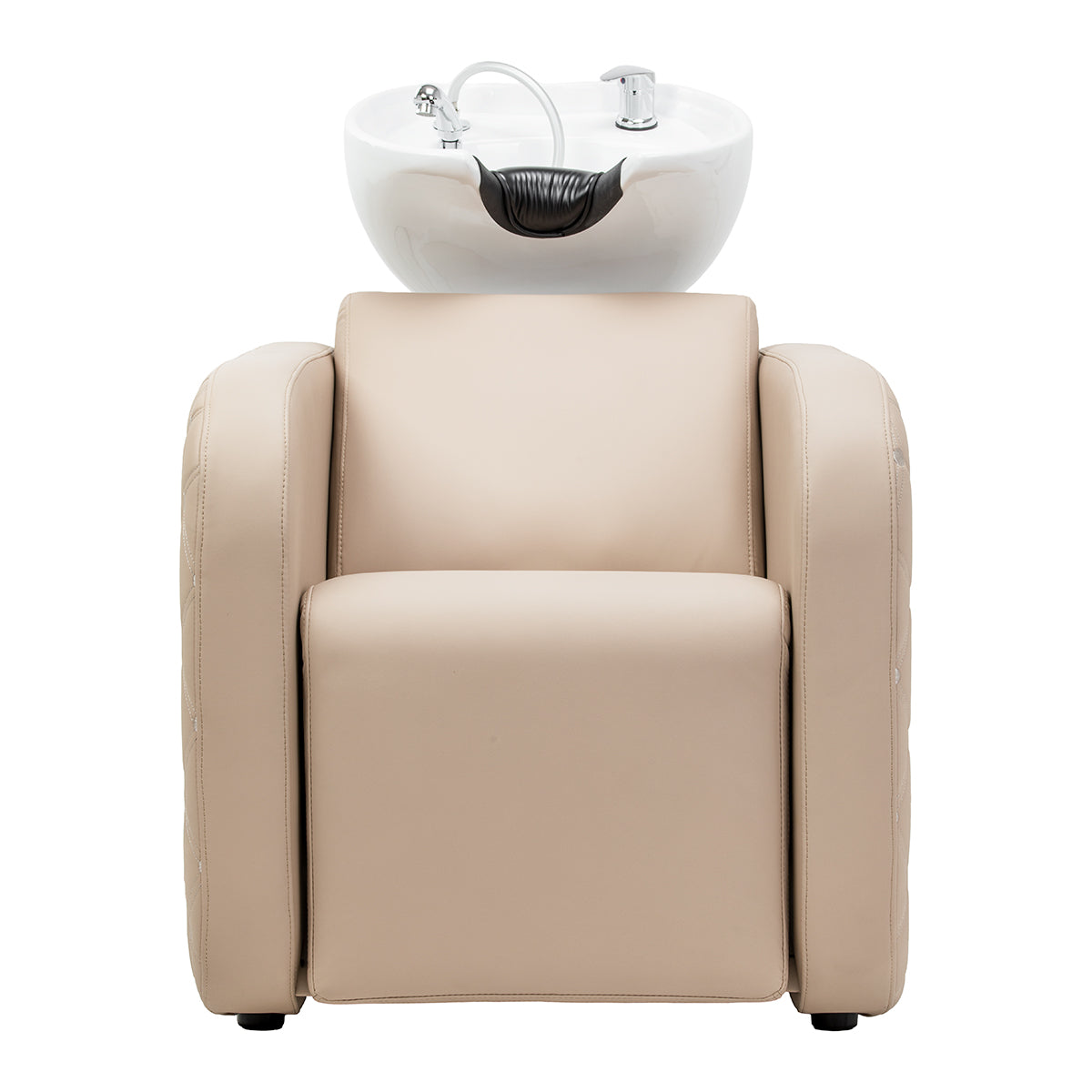 Gabbiano Sylvia Plus Electric Hairdressing Wash Unit With Massage – Beige · Front view