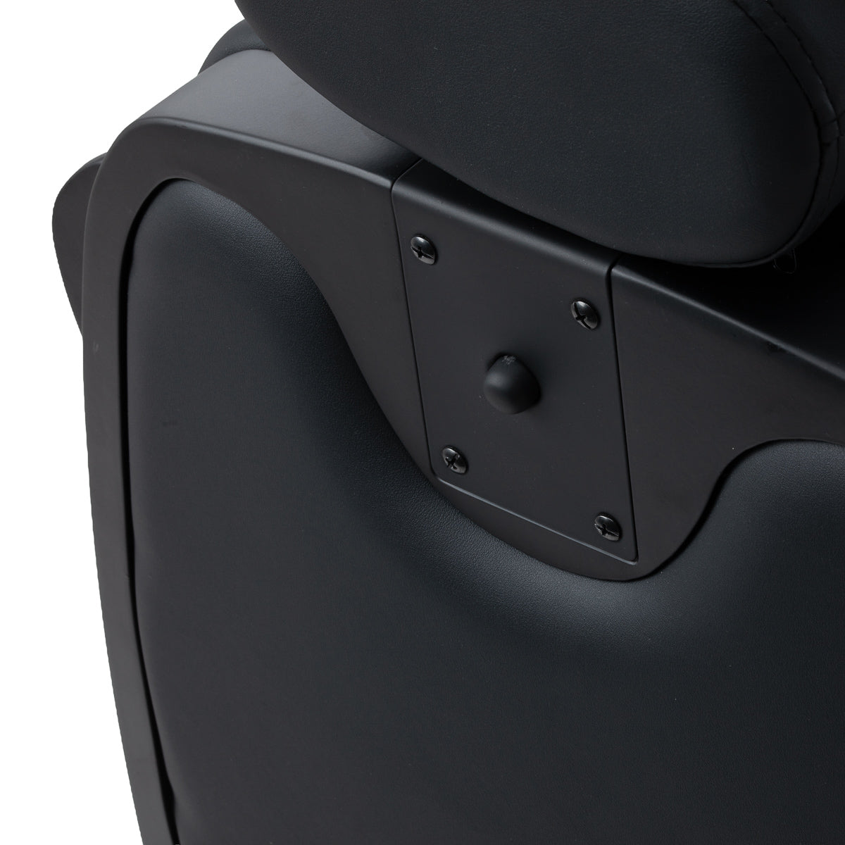 Gabbiano Francesco Barber Chair With Massage – Black, Black Base · Rear panel detail