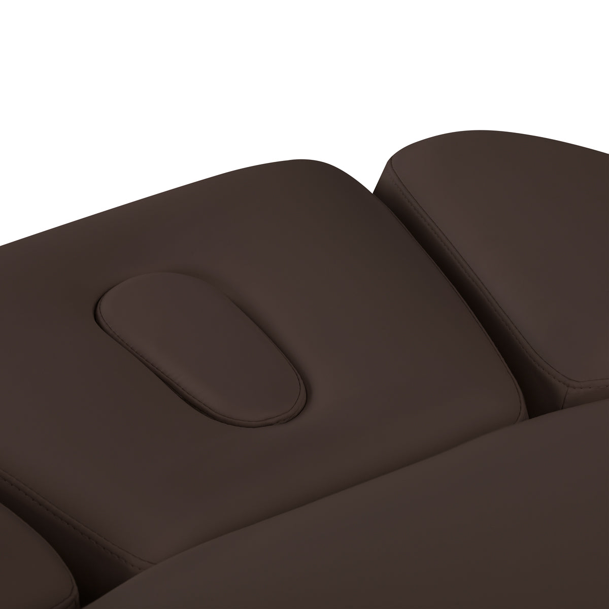 Sillon Relax Electric SPA Lounger – Dark Brown, Black Base · Face opening