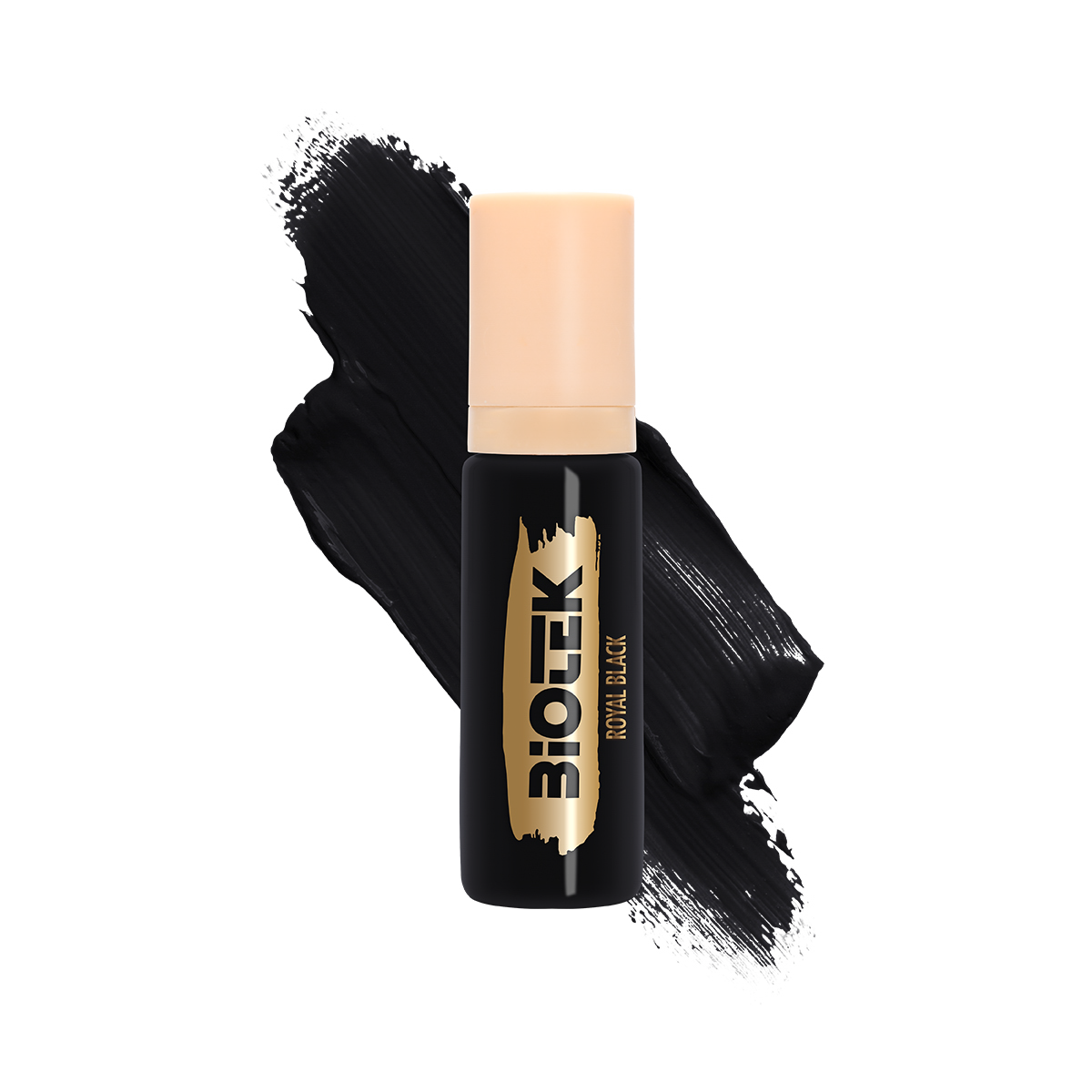 Biotek Royal Black Pigments 15ml bottle with black dye in clear container, colorful label, and product details visible.