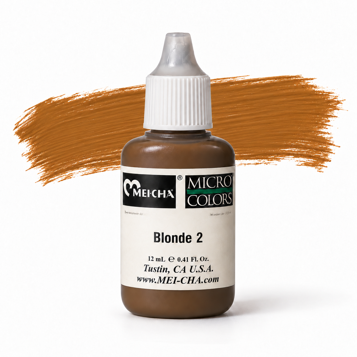 Li Pigments Micro Colors Blonde 2 Pigment 12ml — product packaging with illustrative pigment brushstroke