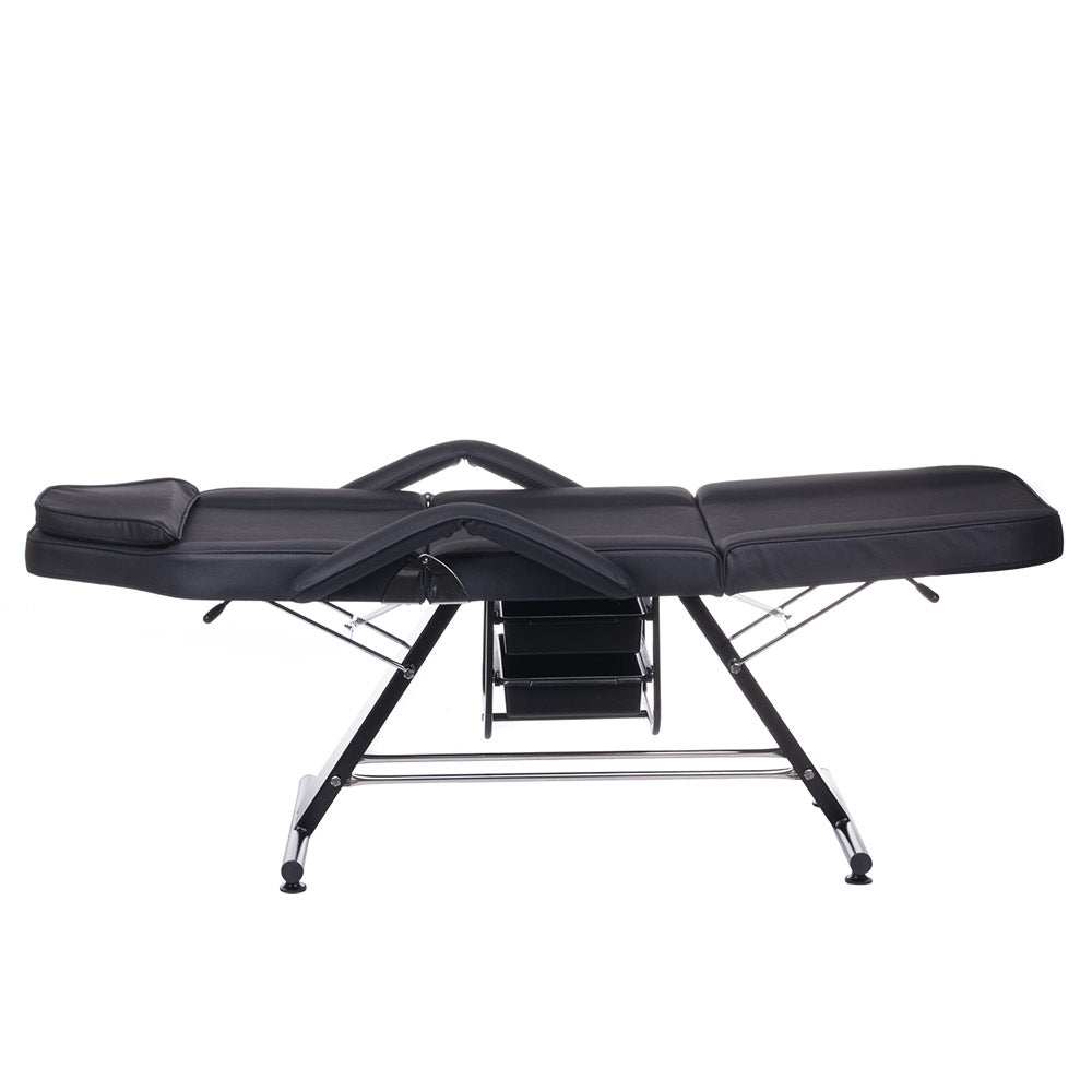 Fotel kosmetyczny z kuwetami BW-262A czarny - BVShop