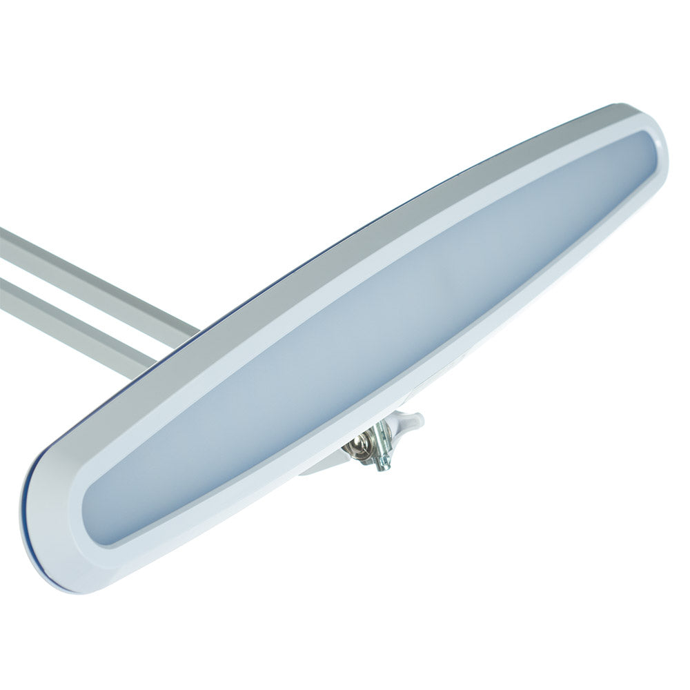 Beauty System Workshop Lamp BSL-53 LED 20W clip light in white, featuring adjustable brightness and a compact design.