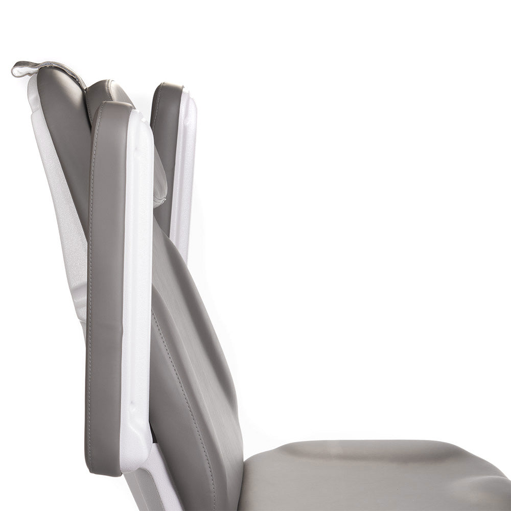Electrical beauty chair Modena Pedi BD-8294 by Beauty System in gray with adjustable headrest and cushioned seating.