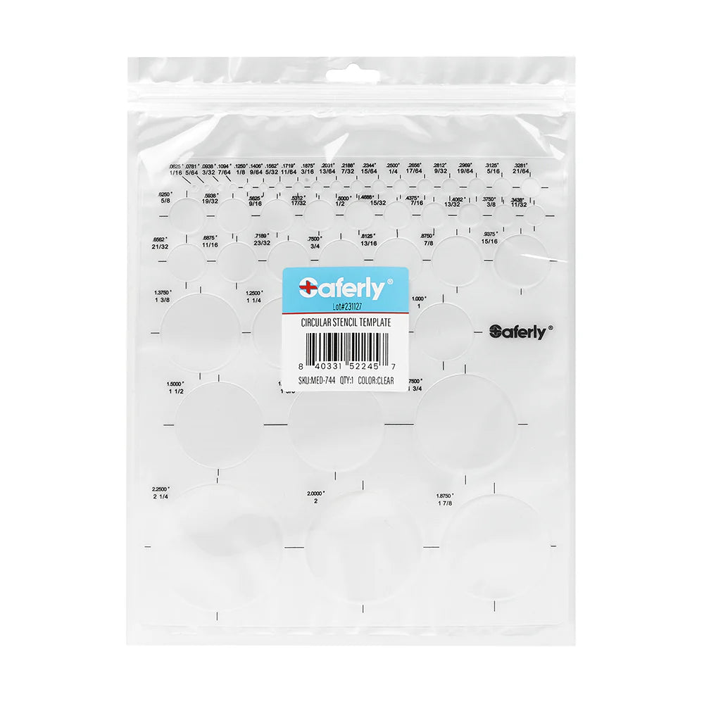 Clear Saferly Areola and Nipple Reconstruction Template used for precise medical nipple and areola reconstruction.