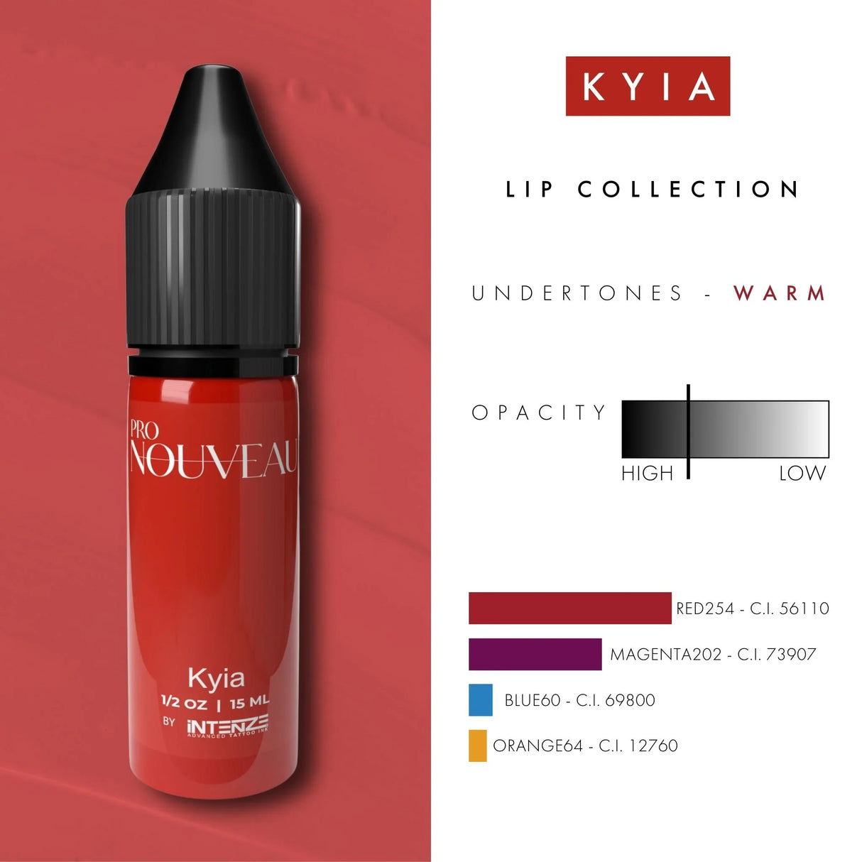 Pro Nouveau Lip Pigments By Intenze Kyia 15ml - BVShop