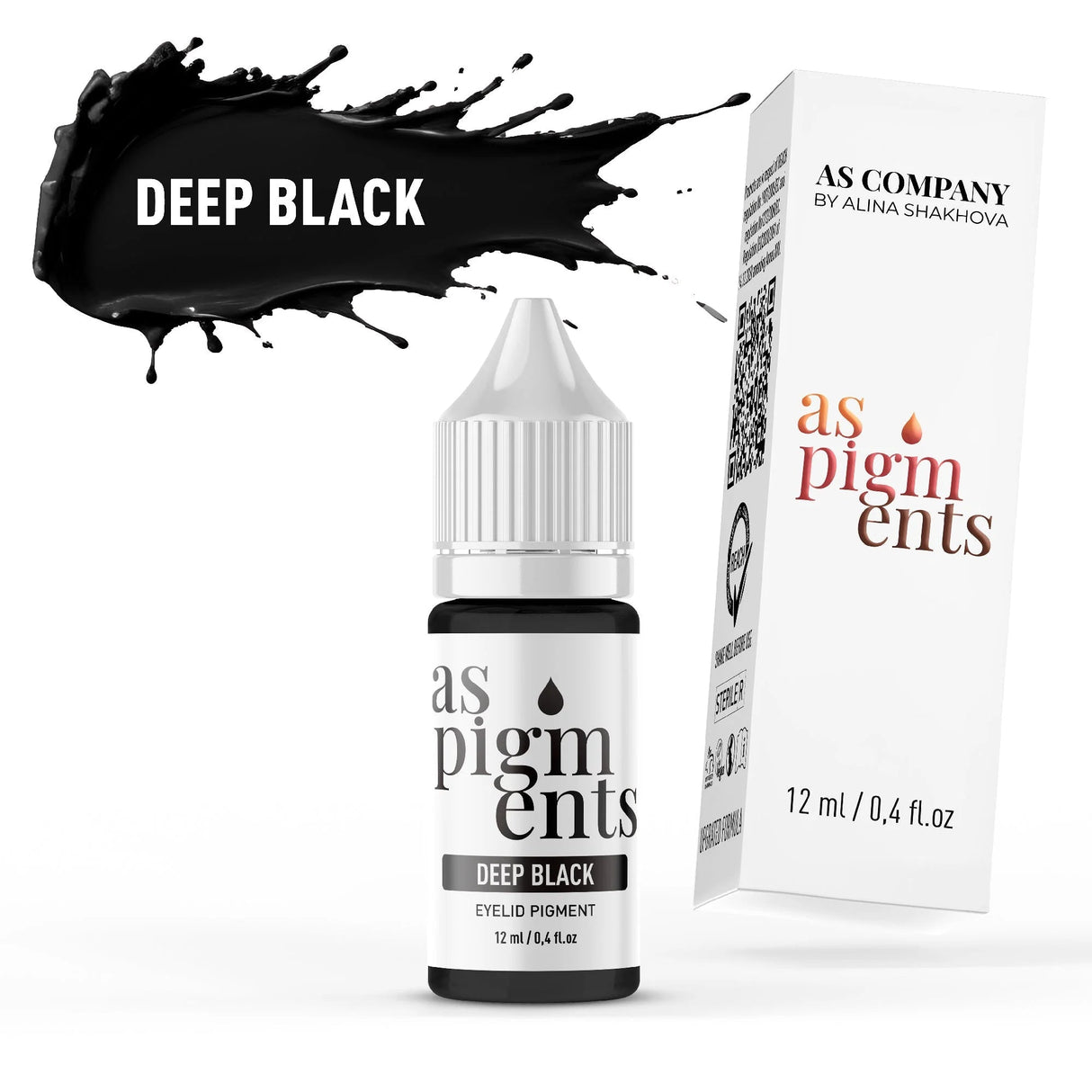 AS COMPANY Deep Black (AS Pigments) 6/12ml - BVShop