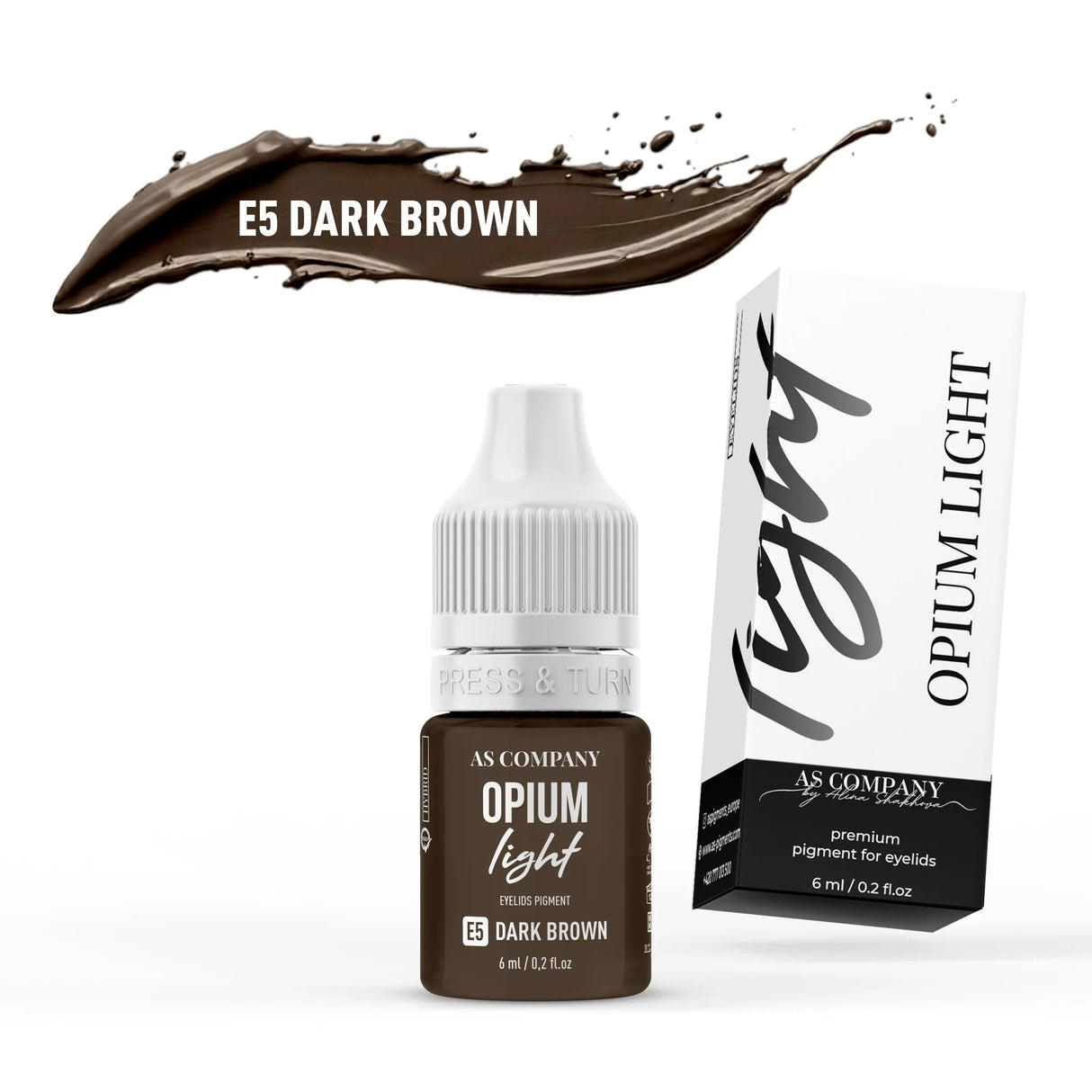 AS COMPANY E5 Dark Brown (OPIUM LIGHT) 6ml - BVShop