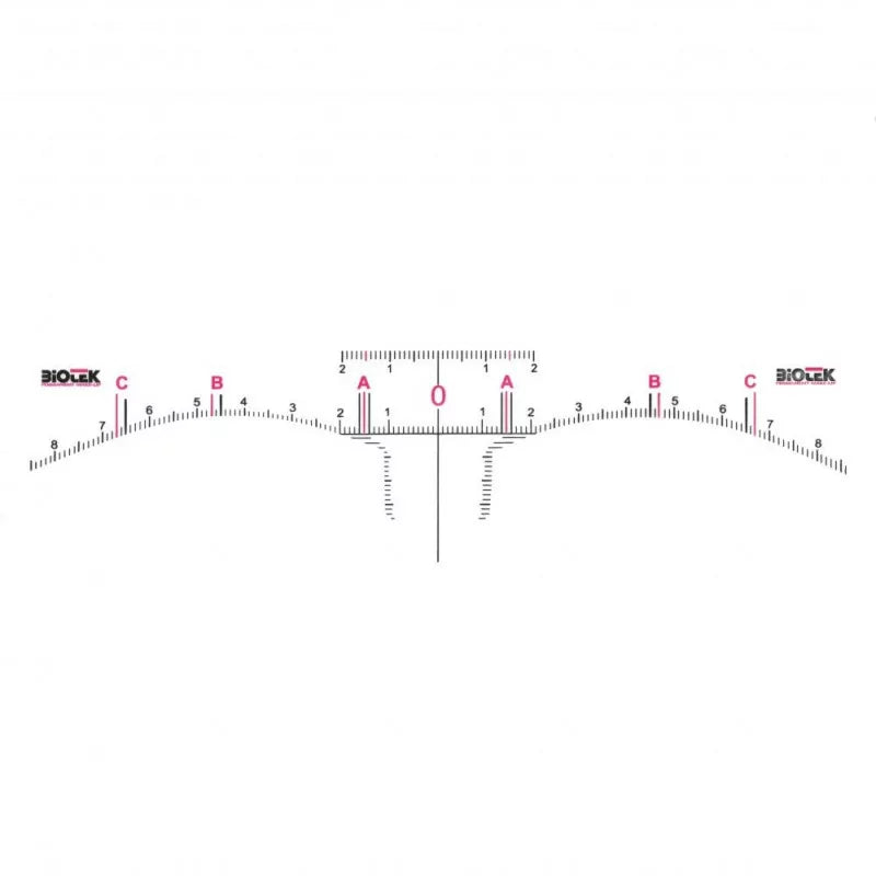 Biotek Disposable Adhesive Eyebrow Ruler 12pcs - BVShop