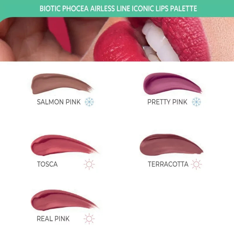 Biotic Phocea Airless Line ICONIC Lips Palette Set 6x5ml - BVShop