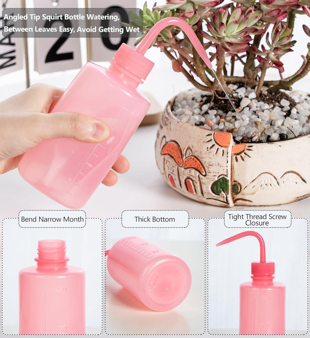 Pink Plastic Wash Bottle 250/500ml - BVShop