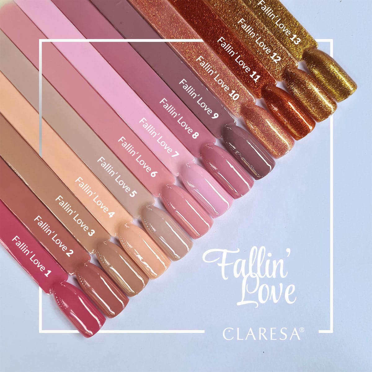 CLARESA Hybrid nail polish FALLIN "LOVE 8 -5g - BVShop