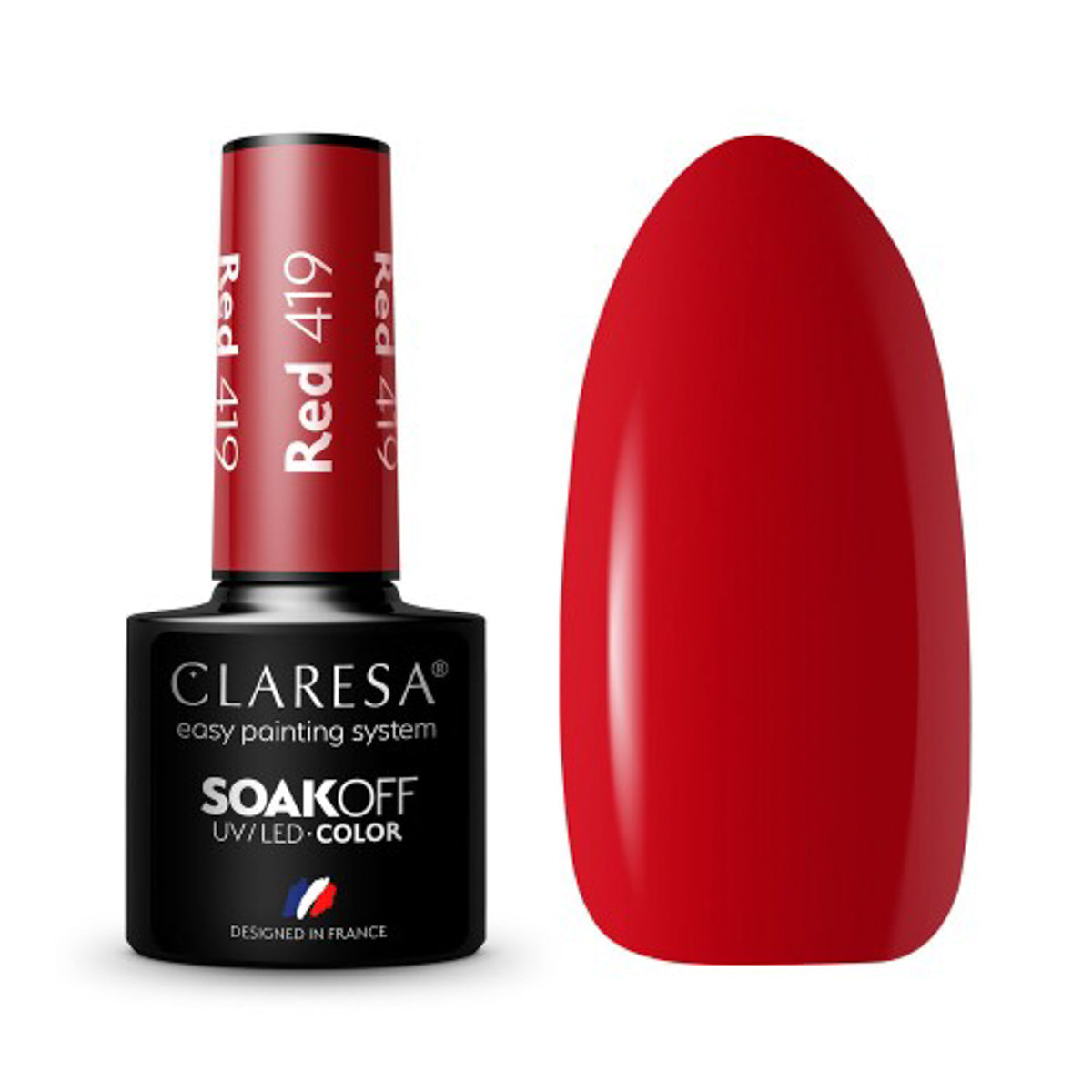 CLARESA Hybrid nail polish RED 419 -5g - BVShop
