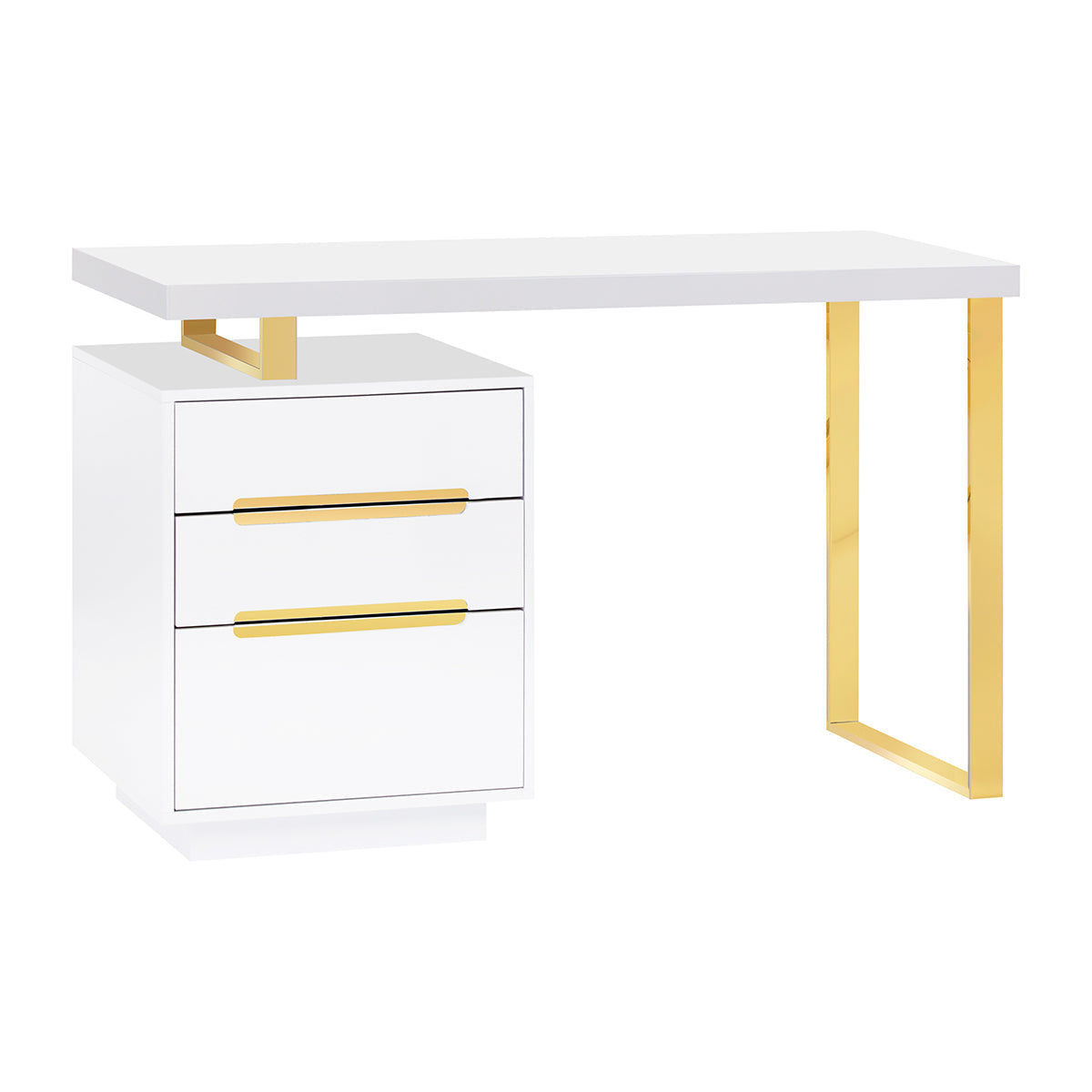 COSMETIC DESK 3311G WHITE GOLD - BVShop