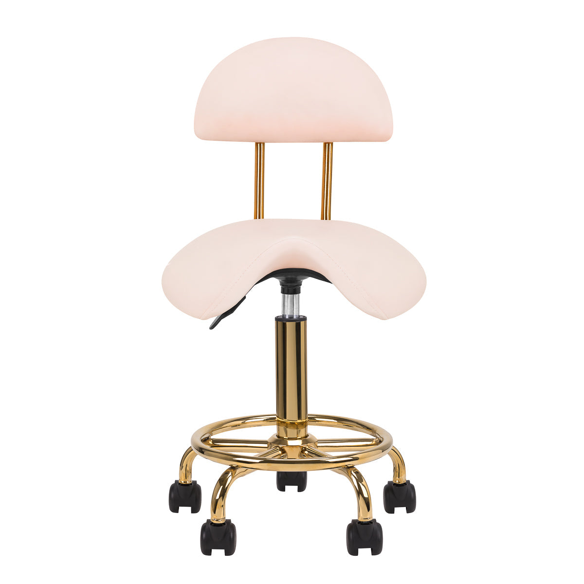 Cosmetic stool 6001-G gold – pink second category - BVShop