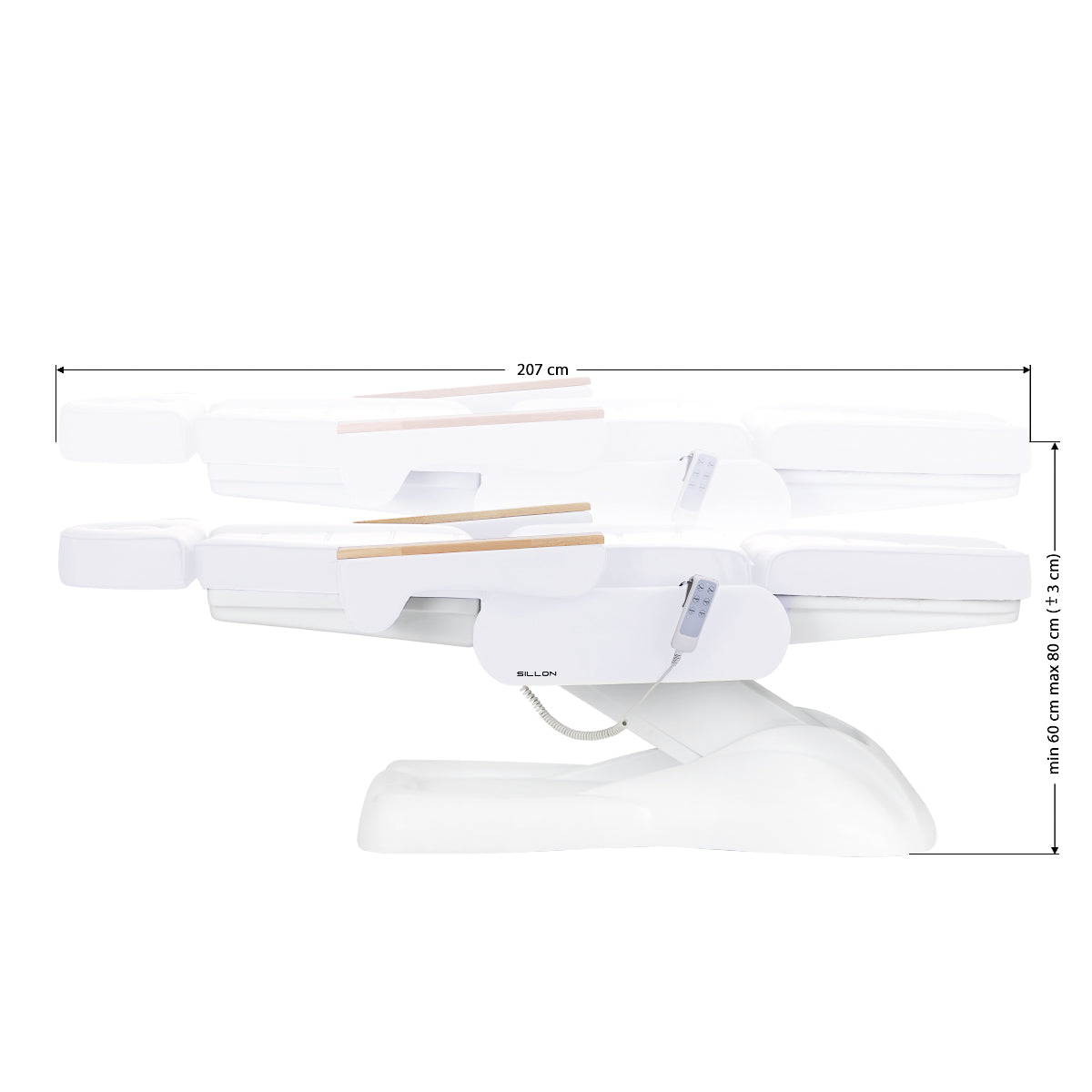 Electric cosmetic chair SILLON Lux 273b 3 motors cold white - BVShop