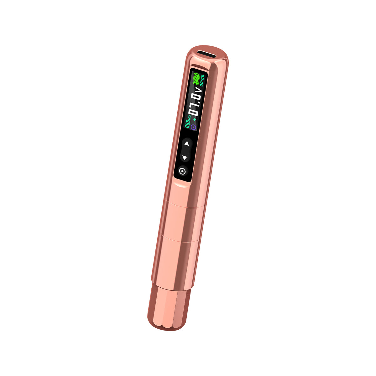 EZ Lola Light rose gold PMU pen machine side detail