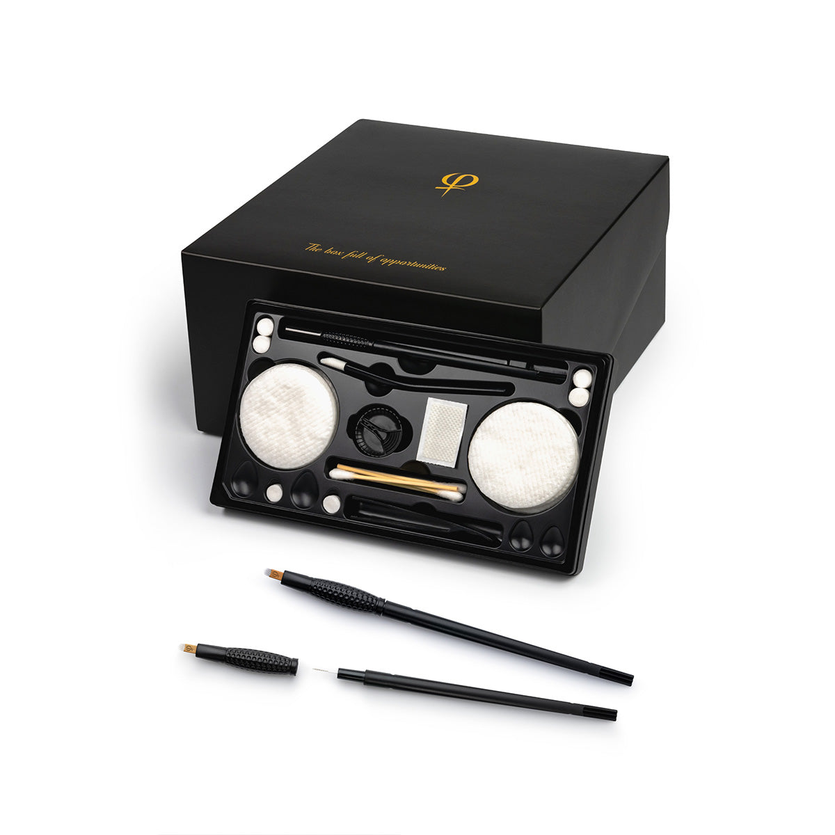 PhiBrows Blade & Shade KIT S 10pcs — Blade and Shade kit with tools arranged in front