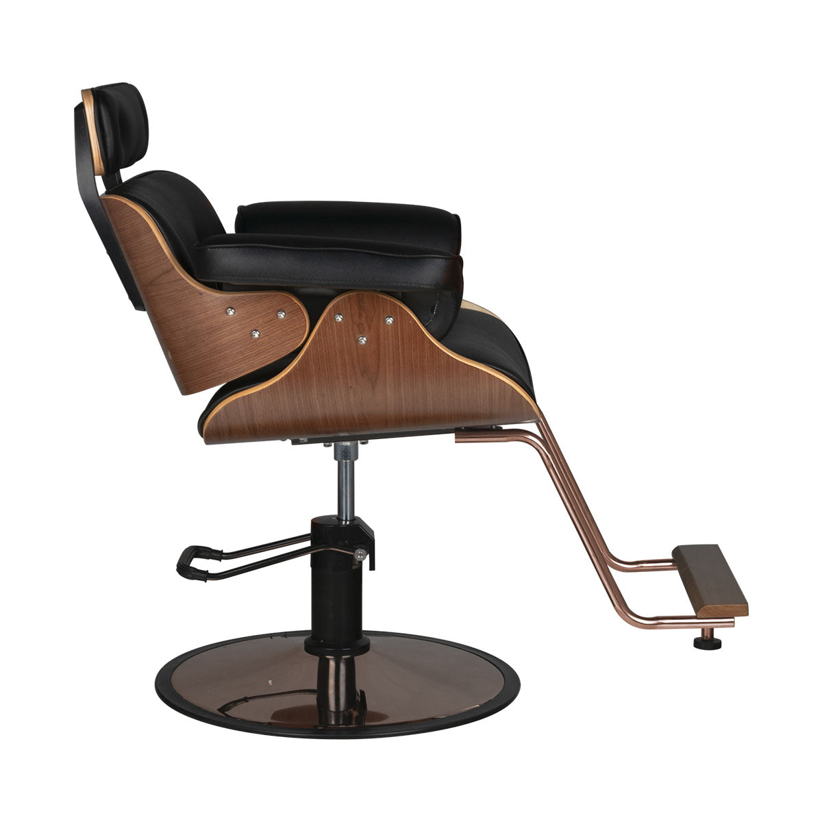 Gabbiano hairdressing chair florence black walnut - BVShop
