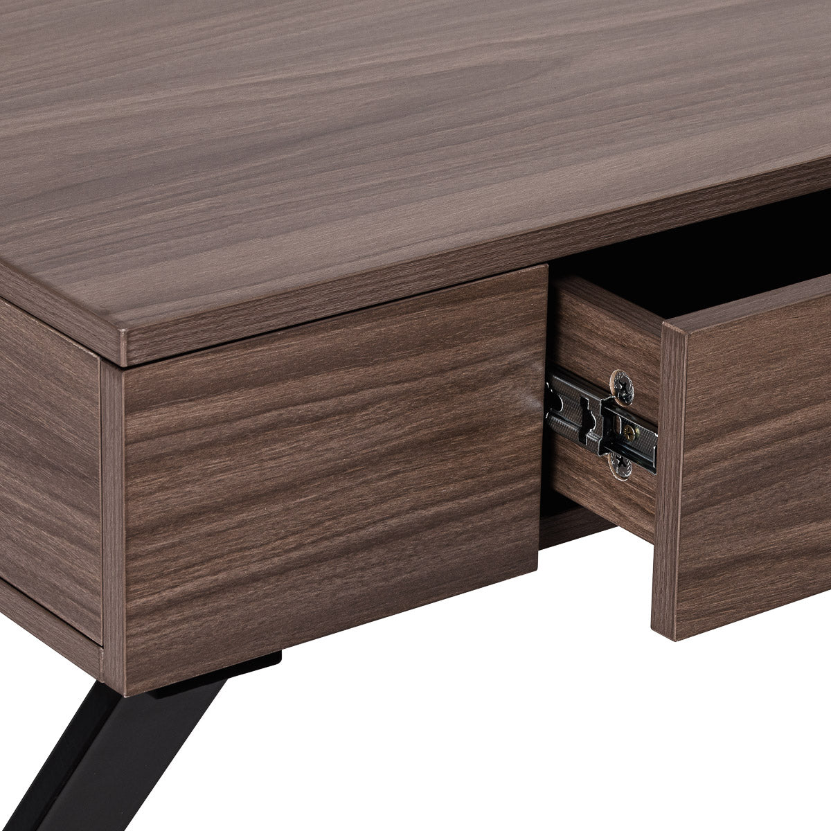 Gabbiano hairdressing console used in salon furniture with mirror, storage compartments, and sleek design.