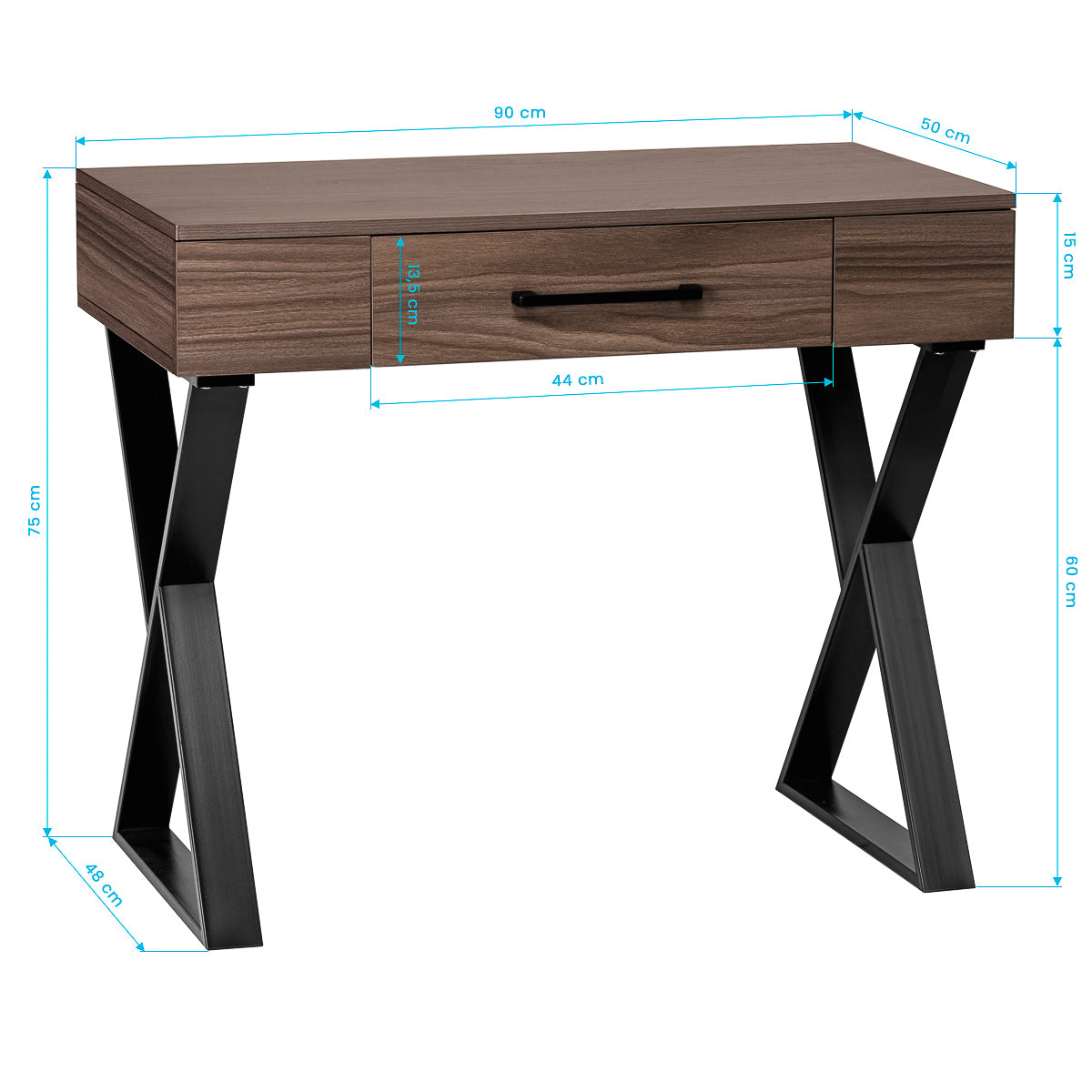 Gabbiano hairdressing salon console with adjustable mirror and storage compartments, designed for professional hairdressing use.