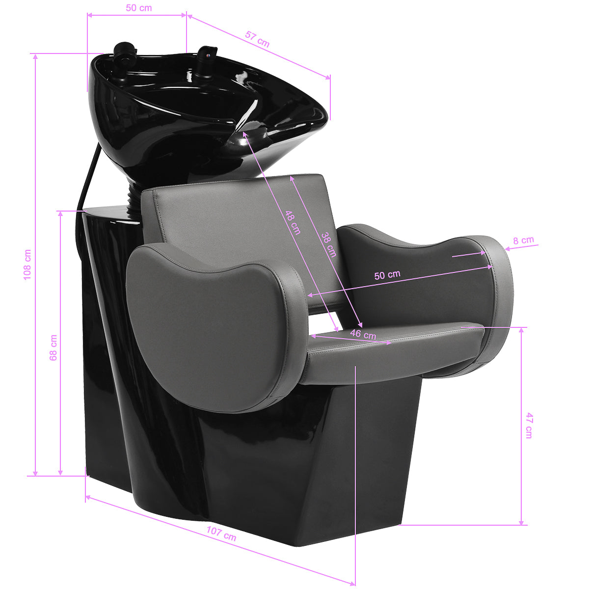 Gabbiano Sewilla hairdressing wash unit gray - BVShop