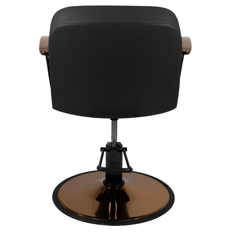 Gabbiano styling armchair, copper, black Bologna - BVShop