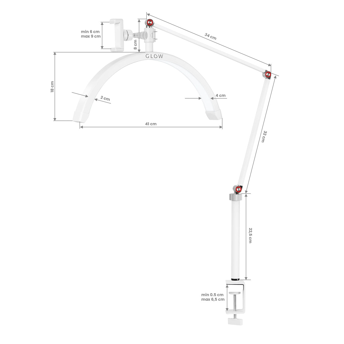 Glow MX3 treatment lamp for table top white - BVShop