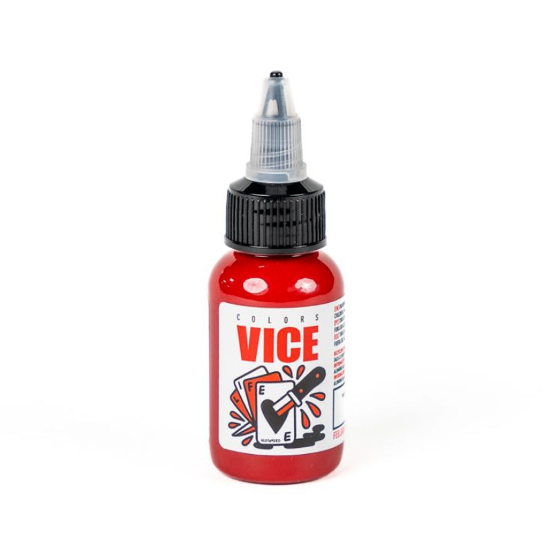 Bottle of Vice Colors Bleeding Red 30ml fabric dye with red liquid visible in the container.