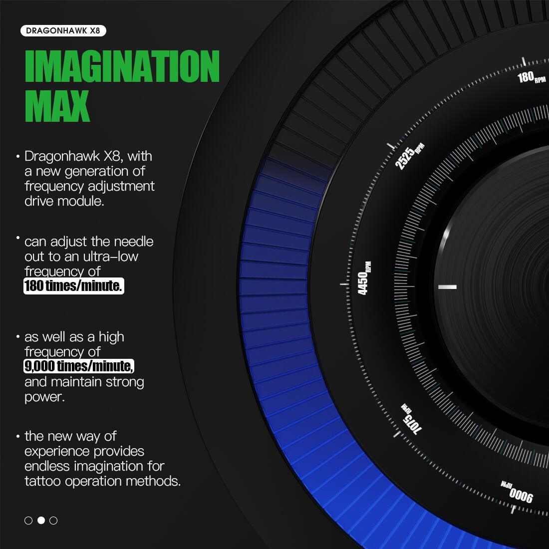 Mast Dragonhawk X8 Wireless Tattoo Machine Pen Green - BVShop