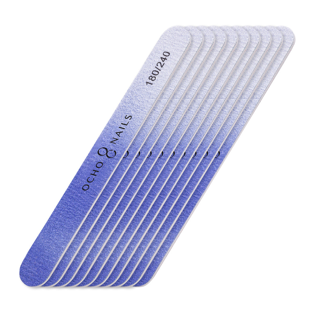 Ocho Nails straight file 180/240 10 pcs colour - BVShop