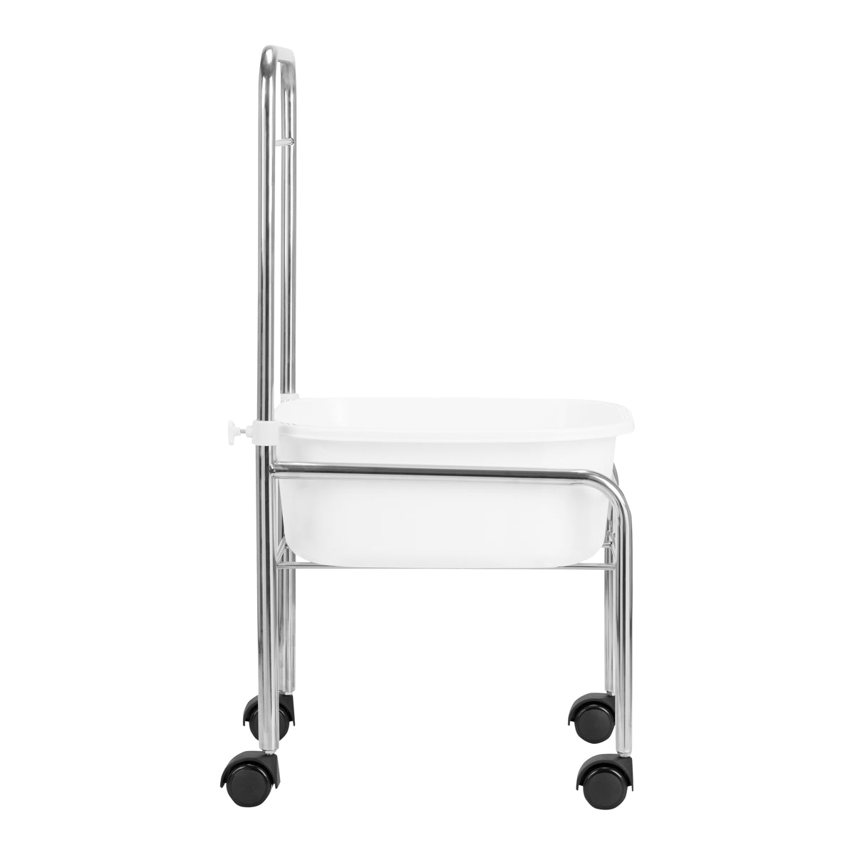 Pedicure tray on wheels, chrome - BVShop