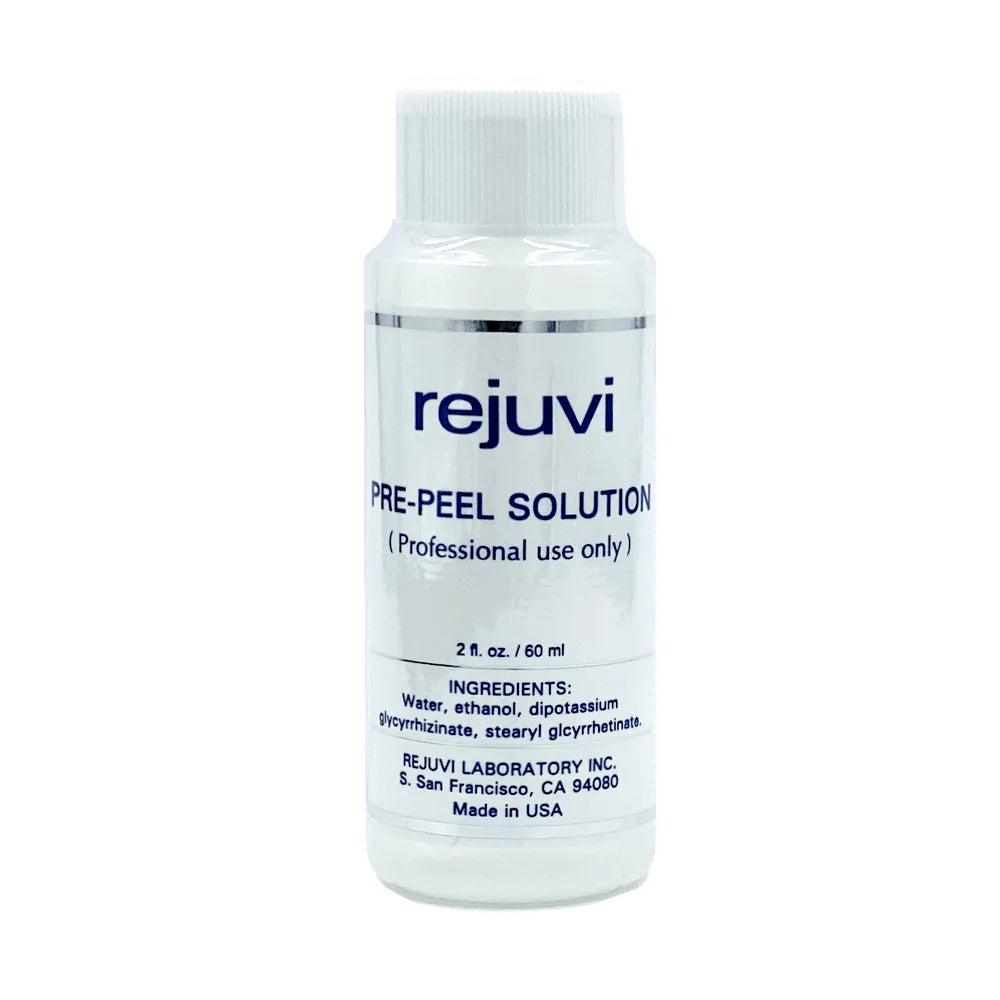Rejuvi Pre-Peel Solution 60ml, white 60ml bottle labelled professional use only