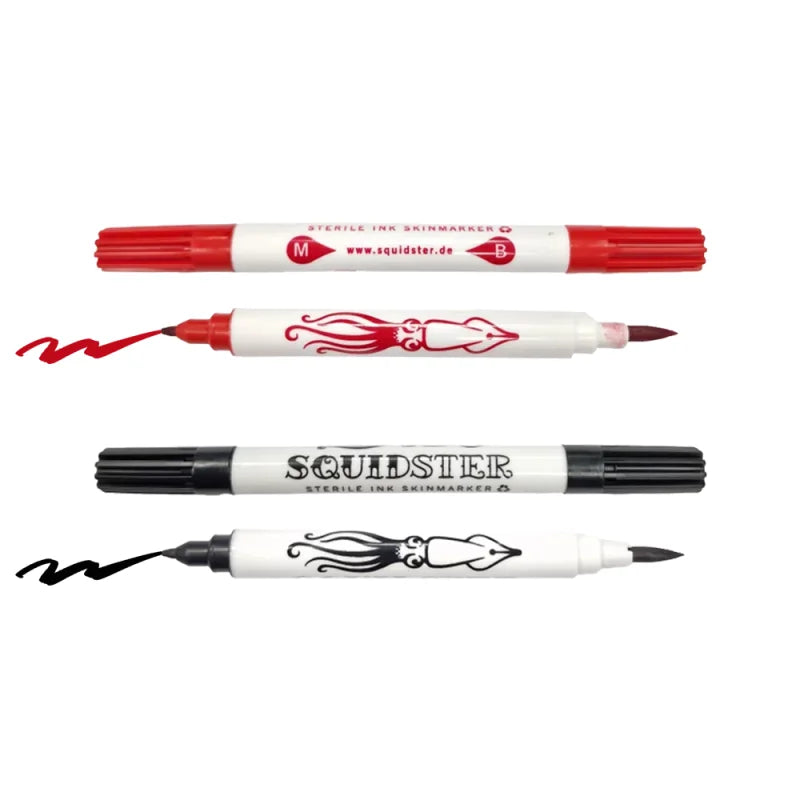 Squidster Mini Sterile Dual Ended Skin Marker Black/Red - BVShop
