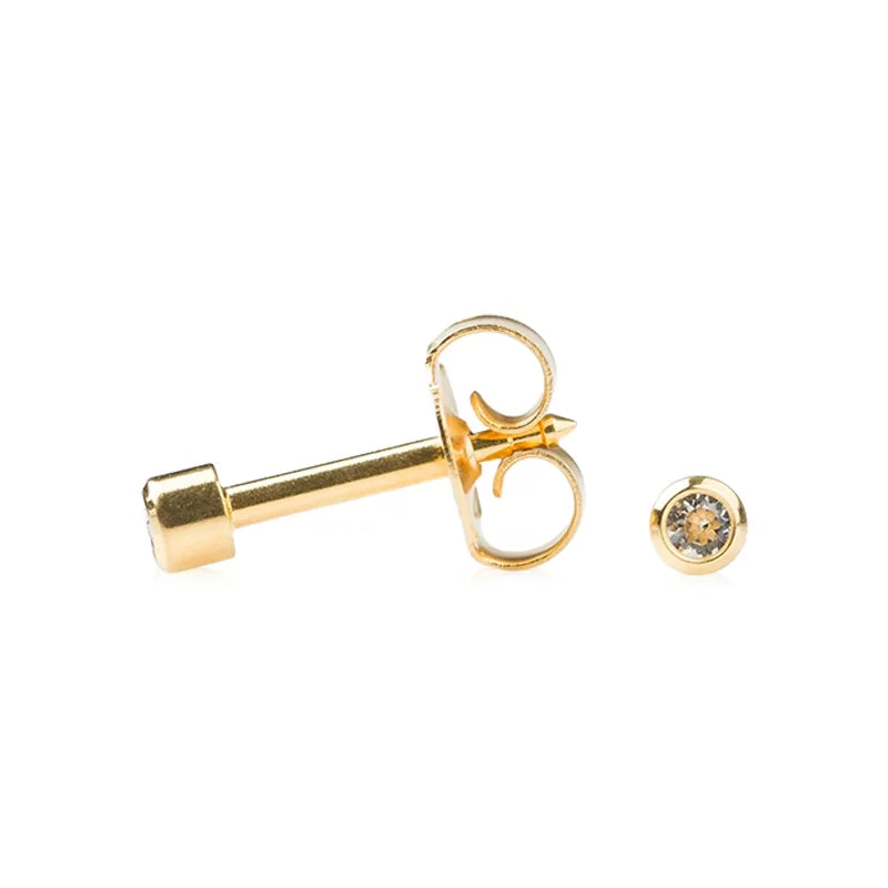 Studex April Crystal Bezel Earring