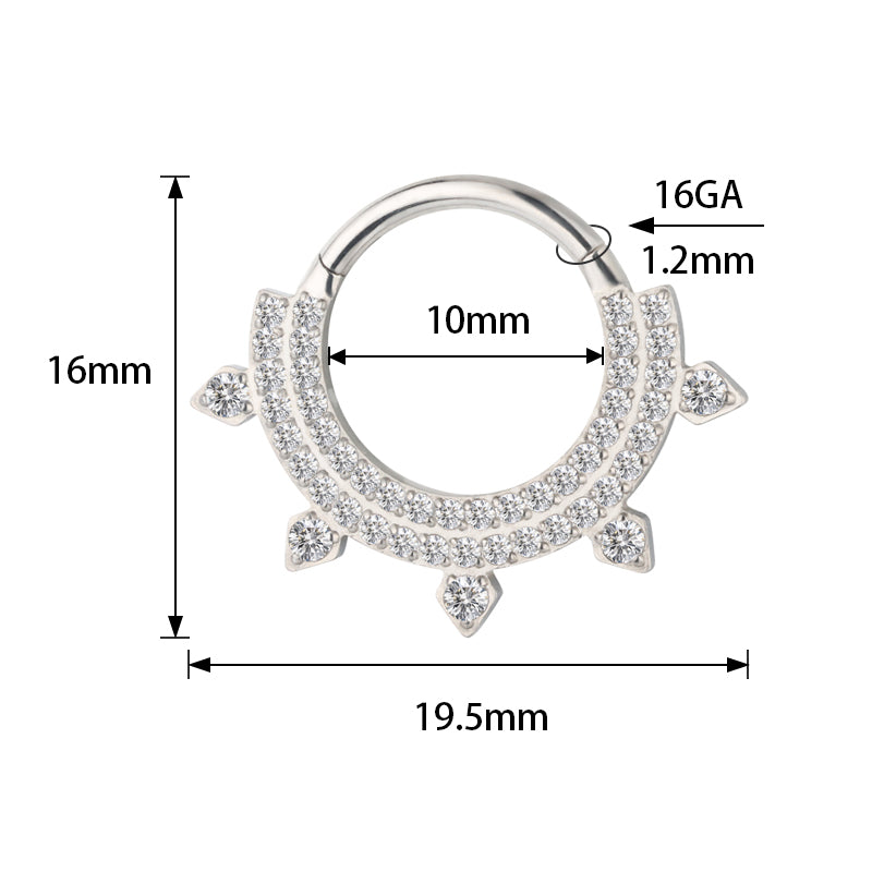 Titanium Double Lined Ring