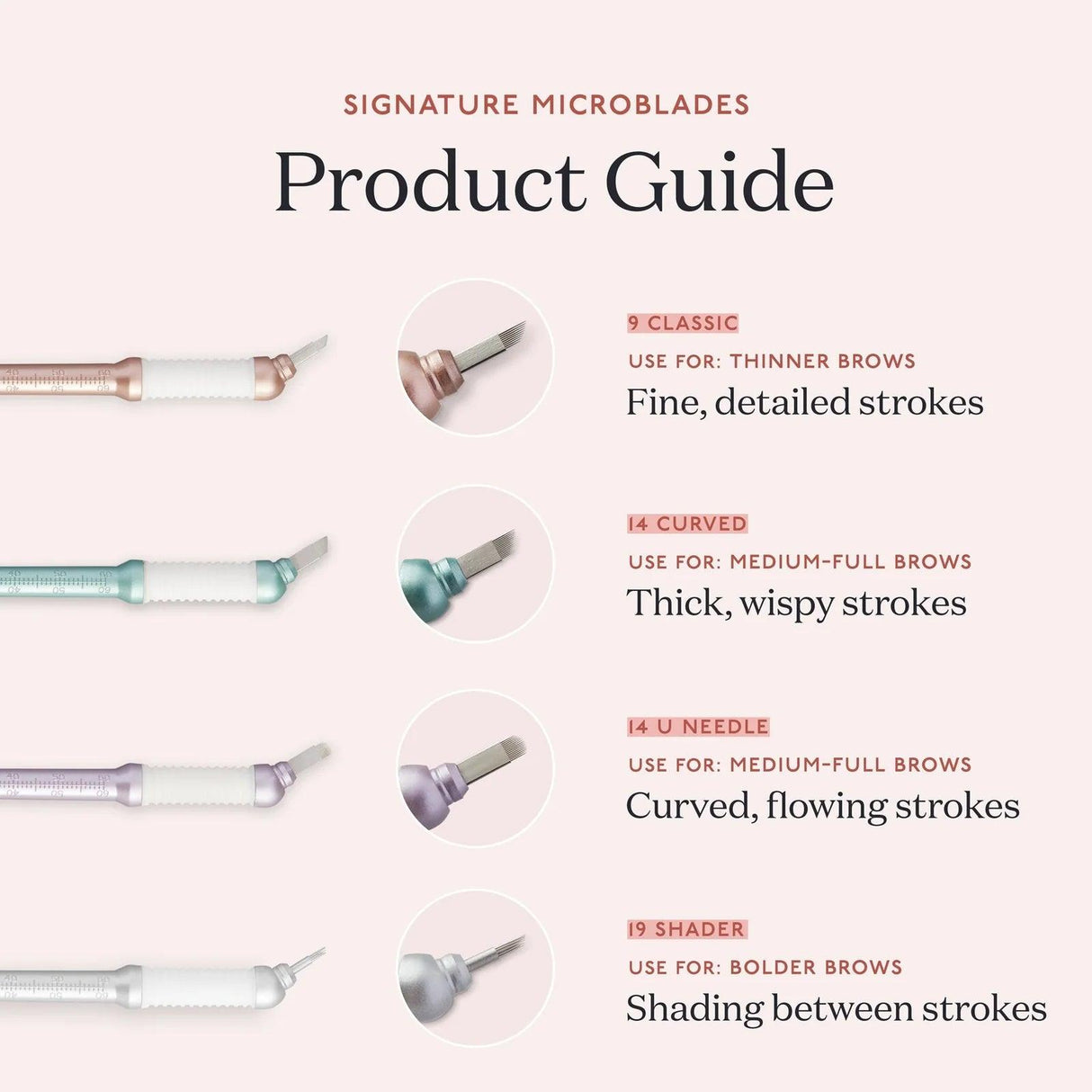 Tina Davies Microblading Pen 14 Curved 10pcs - BVShop