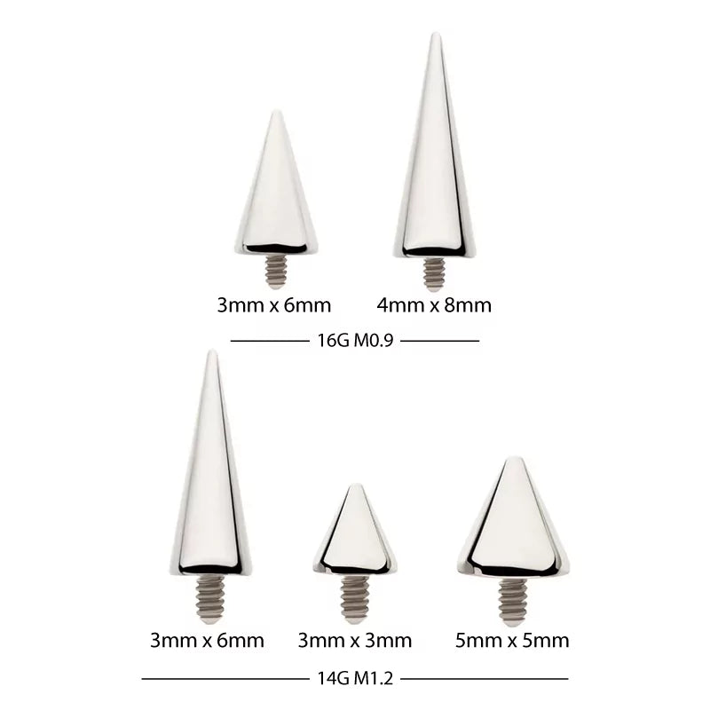 Titanium Piercing Labret Spike Tip