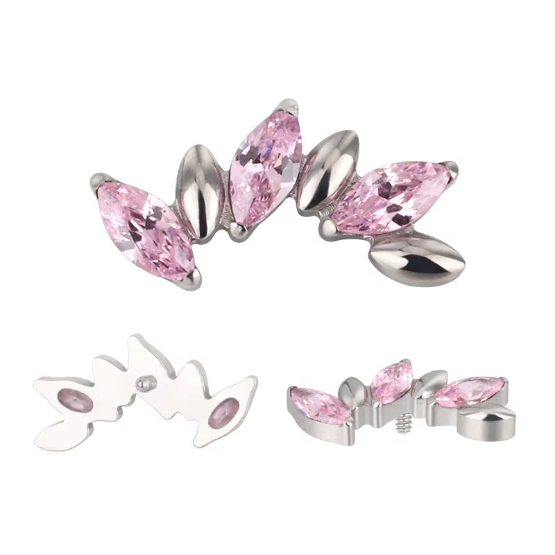 Titanium Ring Alternate Marquise