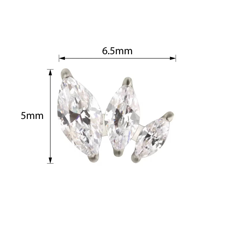 Titanium Ring Arranged Marquise