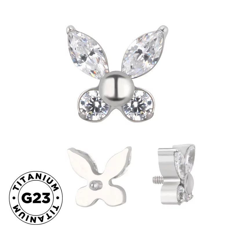 Titanium Ring Butterfly