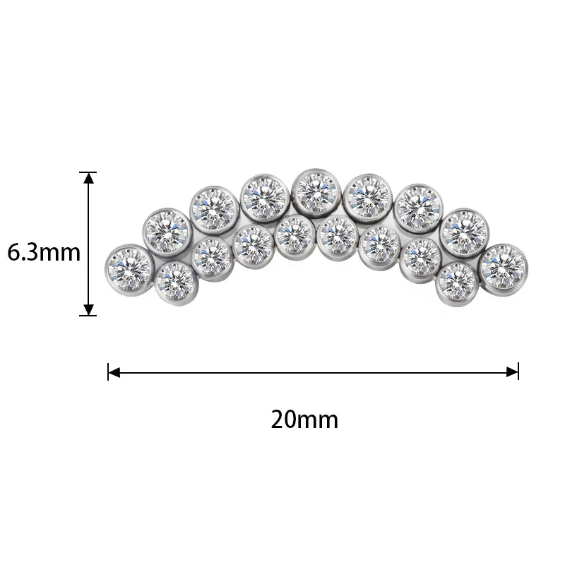 Titanium Ring Curved Line Bezel