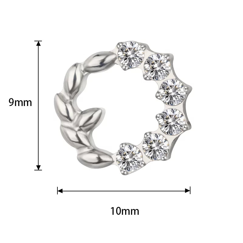 Titanium Ring Olive Wreath