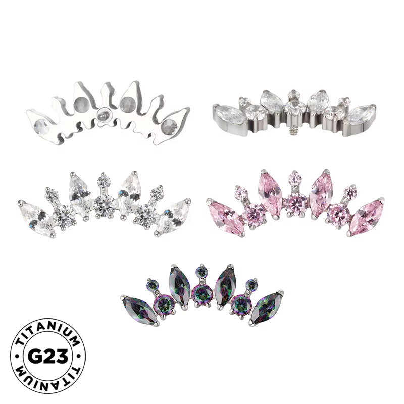 Titanium Ring Round And Marquise