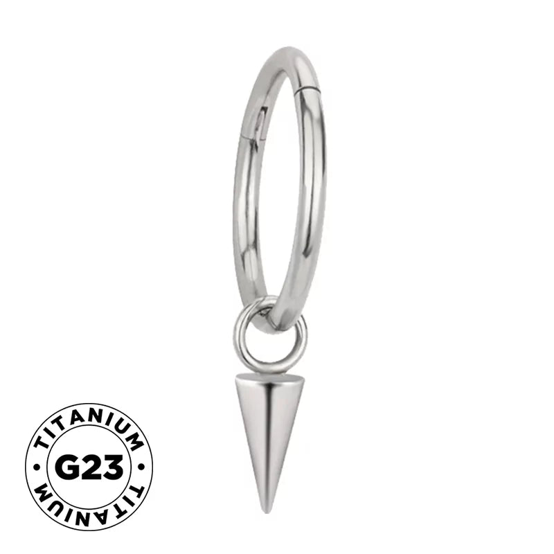 Titanium Ring Spike Dangle