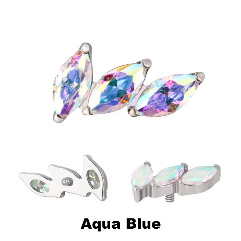 Titanium Ring Tips 3 Prong Curved Fan