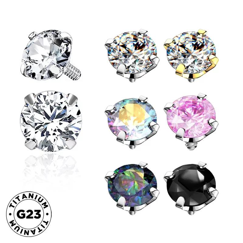 Titanium Ring Tips With Zirconia Bezel