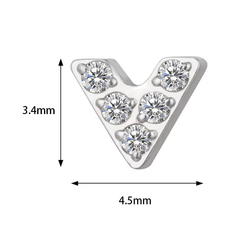 Titanium Ring V Shape